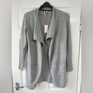 Gray Open Front Women's Sweater